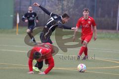 Bezirksliga - Saison 2022/2023 - FC Fatih Ingolstadt - BC Attaching - Peter Veit schwarz Fatih - Mirnes Gurbeta rot Attaching - Foto: Meyer Jürgen