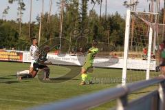 Testspiel - SpVgg Greuther Fürth - FC Ingolstadt 04 - Der 1:3 Anschlusstreffer durch Musiliu Visar (Nr. 16 - FCI) - Torwart Schaffran Leon (#25 Fürth) - jubel - Foto: Jürgen Meyer