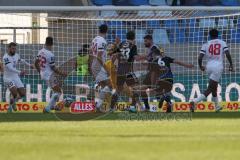 2024_1_27 - 3. Liga - Saison 2023/24 - 1. FC Saarbrücken - FC Ingolstadt 04 -  - Patrick Sontheimer (Nr.6 - 1. FC Saarbrücken) mit einer Torchance - Yanick Deichmann (Nr.20 - FC Ingolstadt 04) retten auf der Linie - Torwart  Marius  Funk (Nr.1 - FC Ingols