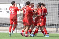 A-Junioren Bundesliga  - Saison 2023/24 - A-Junioren - FC Ingolstadt 04 - 1.FC Heidenheim -  Der 1:0 Führungstreffer durch - Luka Klanac (Nr.9 - FCI) - jubel -  - XXXXX - Foto: Meyer Jürgen