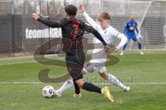 3. Liga - Testspiel - Saison 2025/26 - FC Ingolstadt 04 - SSV 1846 Ulm - Yann Sturm (Nr.7 - FCI) - Jan Boller (Nr.34 - SSV Ulm) - Foto: Meyer Jürgen