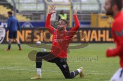 3. Liga; VfB Oldenburg - FC Ingolstadt 04; vor dem Spiel Patrick Schmidt (9, FCI)