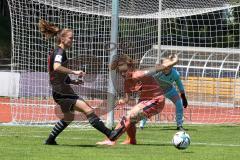 2. Frauen-Bundesliga - Saison 2021/2022 - FC Ingolstadt 04 - TSG 1899 Hoffenheim - Reischmann Stefanie (#21 FCI) - Bohnen Amelie rosa Hoffenheim - Foto: Meyer Jürgen