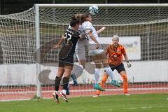 2. Bundesliga Frauen - Saison 2023/24 - FC Ingolstadt 04 Frauen - Turbine Potsdam - Samantha Stiglmaier (Nr.27 - FCI) - Schmidt Bianca weiss mitte Potsdam - Schmid Mia weiss re Potsdam - Fischer Vanessa Torwart Potsdam - Foto: Meyer Jürgen