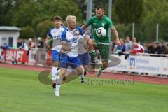 Bezirksliga - Saison 2023/2024 - TSV Gaimersheim - TSV Rohrbach  - Thomas Schreiner (Nr.27 - Gaimersheim) grün - Daniel Rückert weiss Rohrbach - Foto: Meyer Jürgen