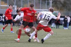 2023_10_28 - Bayernliga Nord - Saison 2023/24 - FC Ingolstadt 04 II - ASV Cham - Herbert Paul rot FCI - Lukas Leutner weiss Cham - Foto: Meyer Jürgen