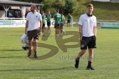 Toto Pokal - Saison 2022/2023 - SV Schalding-Heining - FC Ingolstadt 04 - Platzbegehung - Denis Linsenmayer (Nr.23 - FCI) - Rico Preissinger (Nr.6 - FCI) - Foto: Meyer Jürgen