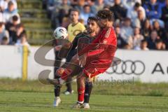 Freundschaftsspiel - Saison 2025/26 - FC Ingolstadt 04 II - Delay Sports - Muhammed Atak  (Nr.2 - FC Ingolstadt II) - Alieu Wazneh (Nr.23 - Delay Sports) - Foto: Meyer Jürgen