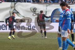 3. Liga - Saison 2025/26 - Hansa Rostock - FC Ingolstadt 04  -  Der 0:2 Führungstreffer durch - Max Besuschkow (Nr.17 - FCI) - jubel - XXXXX - Foto: Meyer Jürgen