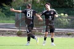 Kreisliga - Saison 2022/2023 - TSV Großmehring - Türk SV Ingolstadt - Der 0:2 Führungstreffer durch Ibrahim Sahin
Schwarz Türk SV Ing. - Jubel -  - Foto: Meyer Jürgen