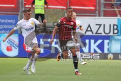 3. Fußball-Liga - Saison 2022/2023 - FC Ingolstadt 04 - SpVgg Bayreuth -  Nicolas Andermatt (Nr.30 - SpVgg Bayreuth) - Marcel Costly (Nr.22 - FCI) - - Foto: Meyer Jürgen