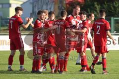 Kreisklasse - Saison 2022/2023 - SV Buxheim - SV Stammham - Der 0:3 Führungstreffer durch Simon Renn rot Stammham - jubel  - Foto: Meyer Jürgen