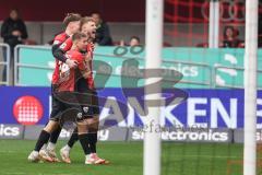 3. Liga; FC Ingolstadt 04 - FC Viktoria Köln; Tor Jubel Treffer 2:0, Benjamin Kanuric (8, FCI) Gustav Christensen (24, FCI) Tim Heike (9, FCI)