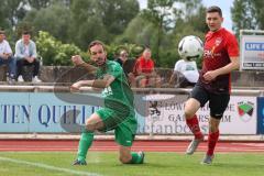 Relegation zur Bezirksliga - TSV Gaimersheim - BC Attaching - Marcel Fuhrmann grün Gaimersheim - Manuel Thalhammer rot Attaching - Foto: Jürgen Meyer