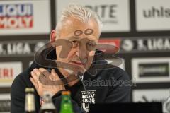 3. Liga; SSV Ulm - FC Ingolstadt 04; Interview Pressekonferenz Cheftrainer Pavel Dotchev (Ulm)