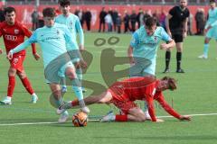 A-Junioren Bundesliga  - Saison 2023/24 - A-Junioren - FC Ingolstadt 04 - TSV 1860 München - Simon Pichlmeier (Nr.21 - FC Ingolstadt 04 A-Jugend) - Fuchs Finn blau München - Foto: Meyer Jürgen