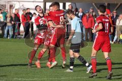 Kreisklasse - Saison 2022/2023 - SV Stammham - SC Steinberg - Der 1:0 Führungstreffer durch Michael Kraft rot Stammham - jubel - Foto: Meyer Jürgen