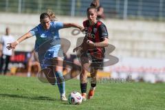 *** 2. Bundesliga Frauen - Saison 2025/26 - FC Ingolstadt 04 Frauen - Victoria Berlin - Emma Kusch (Nr.9 - FC Ingolstadt Frauen I) - Metzger Pia blau Berlin - Foto: Meyer Jürgen