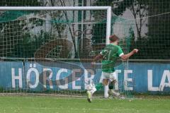 Toto-Pokal - Saison 2023/2024 - FC Gerolfing - TSV Rohrbach - Der 2:0 Führungstreffer durch Timo Kraus grün Gerolfing - jubel -  Foto: Meyer Jürgen