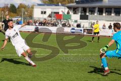 Kreisliga - Saison 2022/2023 - TSV Gaimersheim - FC Hitzhofen/Oberzell - Der 1:0 Führungstreffer durch Benjamin Anikin weiss Gaimersheim - jubel - Stefan Seitz Torwart Hitzhofen - Foto: Meyer Jürgen