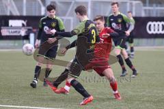 AUDI - Schanzer Amateurcup 2023 - Vorrunde - SV Walpertskirchen - SV Zuchering - Denis Jukovskiy rot Zuchering - Martin Deutinger schwarz Walpertskirchen - Foto: Meyer Jürgen