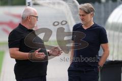 3.Liga - Saison 2023/2024 - Trainingsauftakt - FC Ingolstadt 04 -  Vorsitzender des Vorstandes Peter  Jackwerth (FCI) - Geschäftsführer Sport und Kommunikation Dietmar Beiersdorfer (FCI) - - Foto: Meyer Jürgen