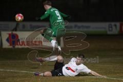 Landesliga - Saison 2024/25 - SV Manching - TSV Wertingen - Fabian Neumayer (Nr.9 - SV Manching) - Johannes Fiedler weiss Wertingen - - Foto: Meyer Jürgen