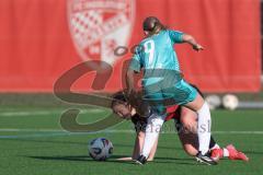 2. Bundesliga Frauen - Saison 2025/26 - FC Ingolstadt 04 Frauen - VFR SW Warbeyen  - Mara Winter (Nr.2 - FC Ingolstadt Frauen I) - Yordy Lillian Rae grün Warbeyen - Foto: Meyer Jürgen
