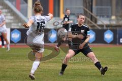 2. Fußball-Liga - Frauen - Saison 2022/2023 - FC Ingolstadt 04 - Eintracht Frankfurt II - Platner Paulina weiss rankfurt - Paula Vidovic (Nr.11 - FCI Frauen). -Foto: Meyer Jürgen
