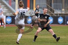 2. Fußball-Liga - Frauen - Saison 2022/2023 - FC Ingolstadt 04 - Eintracht Frankfurt II - Platner Paulina weiss rankfurt - Paula Vidovic (Nr.11 - FCI Frauen). -Foto: Meyer Jürgen