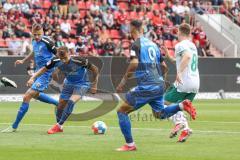 2.BL; FC Ingolstadt 04 - Werder Bremen, Dennis Eckert Ayensa (7, FCI) Filip Bilbija (35, FCI) Fatih Kaya (9, FCI) Mitchell Weiser (8 Bremen)