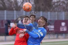 A-Junioren - Bundesliga Süd FC Ingolstadt 04 - TSG 1899 Hoffenheim - Emre Gül (Nr.15 - FCI A-Junioren) rot - Dagdeviren Diren  blau Hoffenheim - Foto: Meyer Jürgen