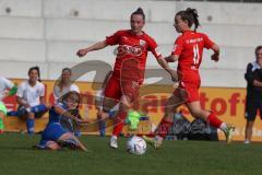 2. Fußball-Liga - Frauen - Saison 2022/2023 - FC Ingolstadt 04 - SC Sand - Haim Vanessa (Nr.13 - FC Ingolstadt 04 ) - Perl Shai blau SC Sand - Foto: Meyer Jürgen