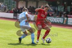 2. Frauen-Bundesliga - Saison 2021/2022 - FC Ingolstadt 04 - Bor. Bocholt - Galvez Estrada (#2 FCI) - Kaplon Frauke #14 blau Bocholt - Foto: Meyer Jürgen