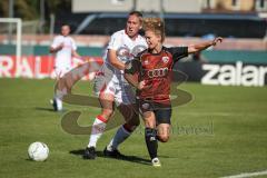 DFB—Pokal 1. Hauptrunde -  Saison 2026/27  - FC Ingolstadt 04 Frauen - 1. FSV Mainz 05 - Leonie Haberäcker (Nr.27 - FCI Frauen) - Berg Johanna weiss Mainz - Foto: Meyer Jürgen