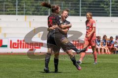 2. Frauen-Bundesliga - Saison 2021/2022 - FC Ingolstadt 04 - TSG 1899 Hoffenheim - Der 1:0 Führungstreffer durch  Maier Ramona (#18 FCI) - jubel - Reischmann Stefanie (#21 FCI) -   - Foto: Meyer Jürgen