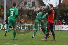 BZL - Oberbayern Nord - SV Manching - SV Kasing -  Der 2:0 Führungstreffer durch Rybalko Johann grün Manching - jubel - Ousseynou Tamba (#10 Manching) -  - Foto: Jürgen Meyer