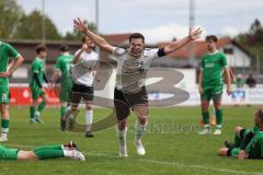 A-Klasse - Saison 2023/24 - TSV Gaimersheim II - FC Gerolfing II-  - Der 4:3 Führungstreffer durch Simon Gelbmann weiss Gaimersheim - jubel - Foto: Meyer Jürgen