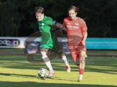 Landesliga - Saison 2026/27 - SV Manching - FC Memmingen II - Vincent Amann (Nr.5 - SV Manching) - Hill Noah rot Memmingen - Foto: Meyer Jürgen