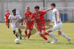 Bayernliga Nord - Saison 2023/24 - FC Ingolstadt 04 II - TSV Abtswind - Davide Sekulovic (Nr.21 - FCI) - Wolf Max weiss Abtswind - Foto: Meyer Jürgen