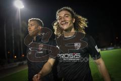 Toto-Pokal; ATSV Erlangen - FC Ingolstadt 04; Spiel ist aus,  Sieg Jubel Freude 0:2, Torschütze Tim Civeja (8, FCI) Marcel Costly (22, FCI)