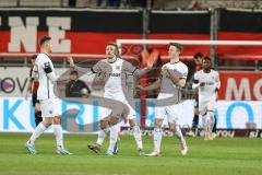 3. Liga; FC Ingolstadt 04 - Preußen Münster; Grodowski Joel (9 PM) trifft zum 0:1 Tor Jubel Treffer