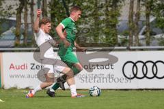Bezirksliga - Saison 2024/25 - FC Gerolfing - SV Waldeck-München - Matthias Hamm (Nr.17 - FC Gerolfing) - Christopher Seizinger weiss Waldeck - Foto: Meyer Jürgen