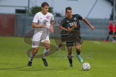 Bayernliga Süd - Saison 2021/2022 - FC Ingolstadt 04 II - SV Donaustauf - Görtler Patrick (#9 FCI) - Fabian Vogl weiss #3 Donaustauf - Foto: Meyer Jürgen