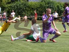Testspiel - Saison 2026/27 - VFB Eichstätt - FC Ingolstadt 04 - Daniel Spies (Nr.4 - VFB Eichstätt) - Lars Lokotsch (Nr.13 - FCI) mit dem 0:1 Führungstreffer - jubel - Foto: Meyer Jürgen