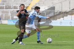 Toto Pokal - TSV 1860 München - FC Ingolstadt 04 - Zweikampf, Justin Butler (31, FCI) Salger Stephan (6, 1860)