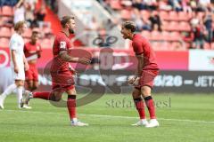 3. Liga; FC Ingolstadt 04 - 1. FC Schweinfurt 05; Tor Jubel Treffer 2:1 Yannick Deichmann (20, FCI) Yann Sturm (7, FCI)