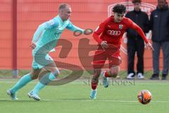 A-Junioren Bundesliga  - Saison 2023/24 - A-Junioren - FC Ingolstadt 04 - TSV 1860 München - Berkey Öztürk (Nr.8 - FC Ingolstadt 04 A-Jugend) - Faßmann Lasse blau München - Foto: Meyer Jürgen