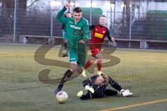 Testspiel - Bezirksfreundschaftsspiel - SV Kasing - TV Aiglsbach - Der 0:2 Führungstreffer durch Markus Schmidt grün Aiglsbach - Patrick Lücking Torwart Kasing - Jubel  - Foto: Jürgen Meyer