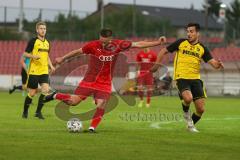 Bayernliga Süd - Saison 2021/2022 - FC Ingolstadt 04 II - SV Kirchanschöring - Gashi Egson (#7 FCI) - Vogel Maximilian Kirchanschöring - Foto: Meyer Jürgen